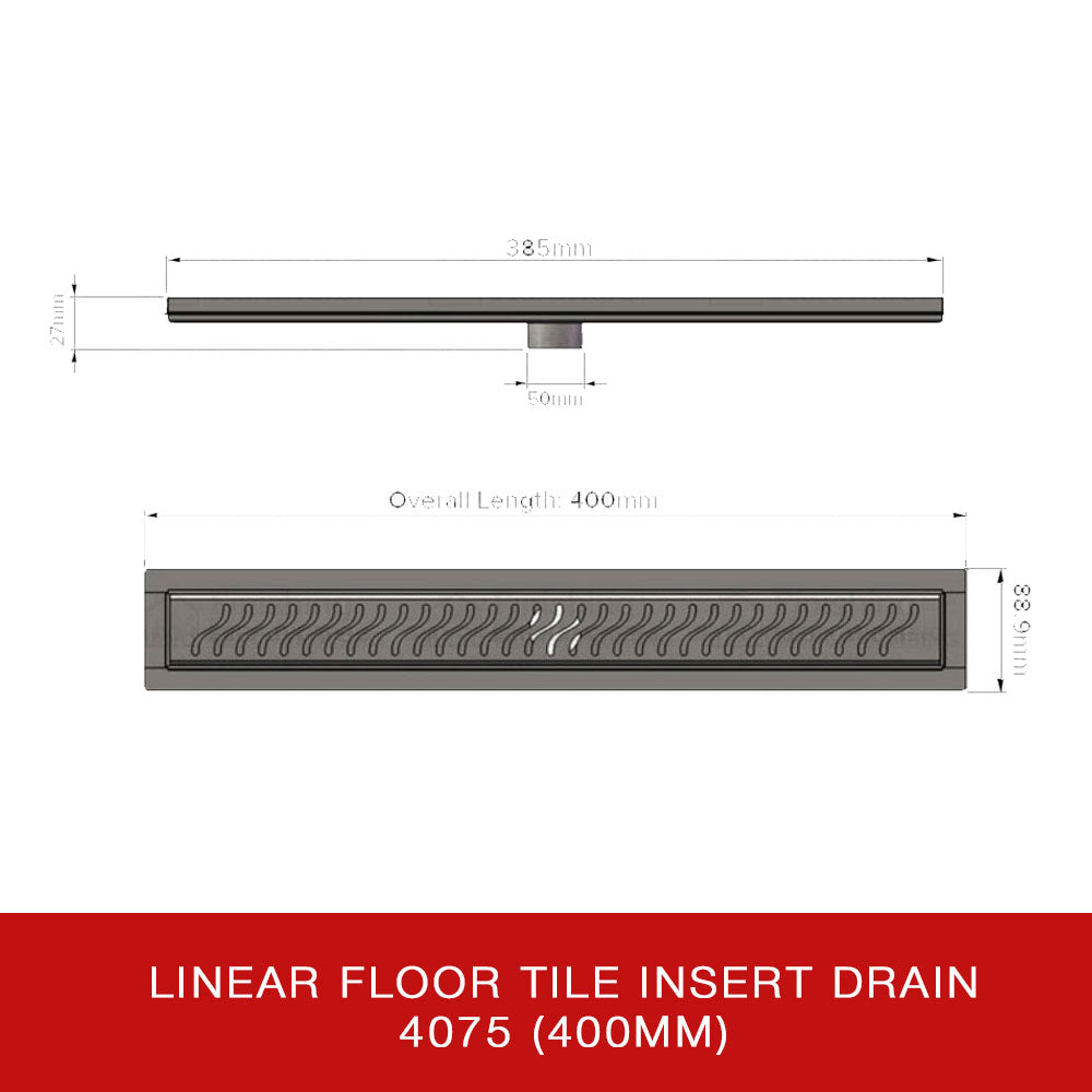 Linear Floor Tile Insert Drain 4075