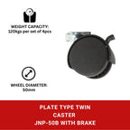 Twin Caster Plate Type JNP50