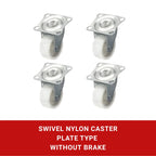 Nylon Caster Plate Type without Brake