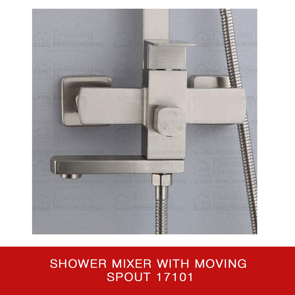 Exposed Rain Shower with Moving Spout Set 17101 SSS