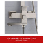 Exposed Rain Shower with Moving Spout Set 17101 SSS