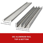 Top and Bottom Aluminum 382 Rail (3 Meters)