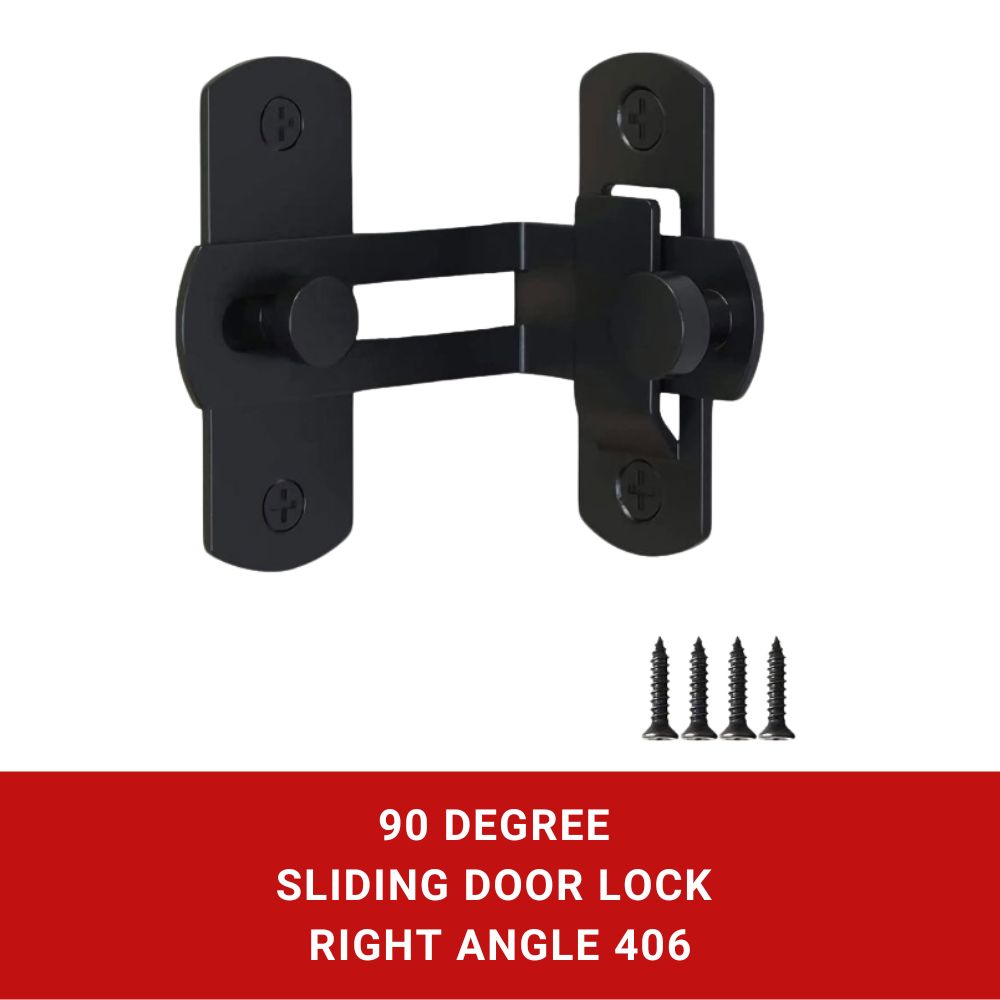 90 Degree Sliding Barn Door Lock Right Angle 406 MBK