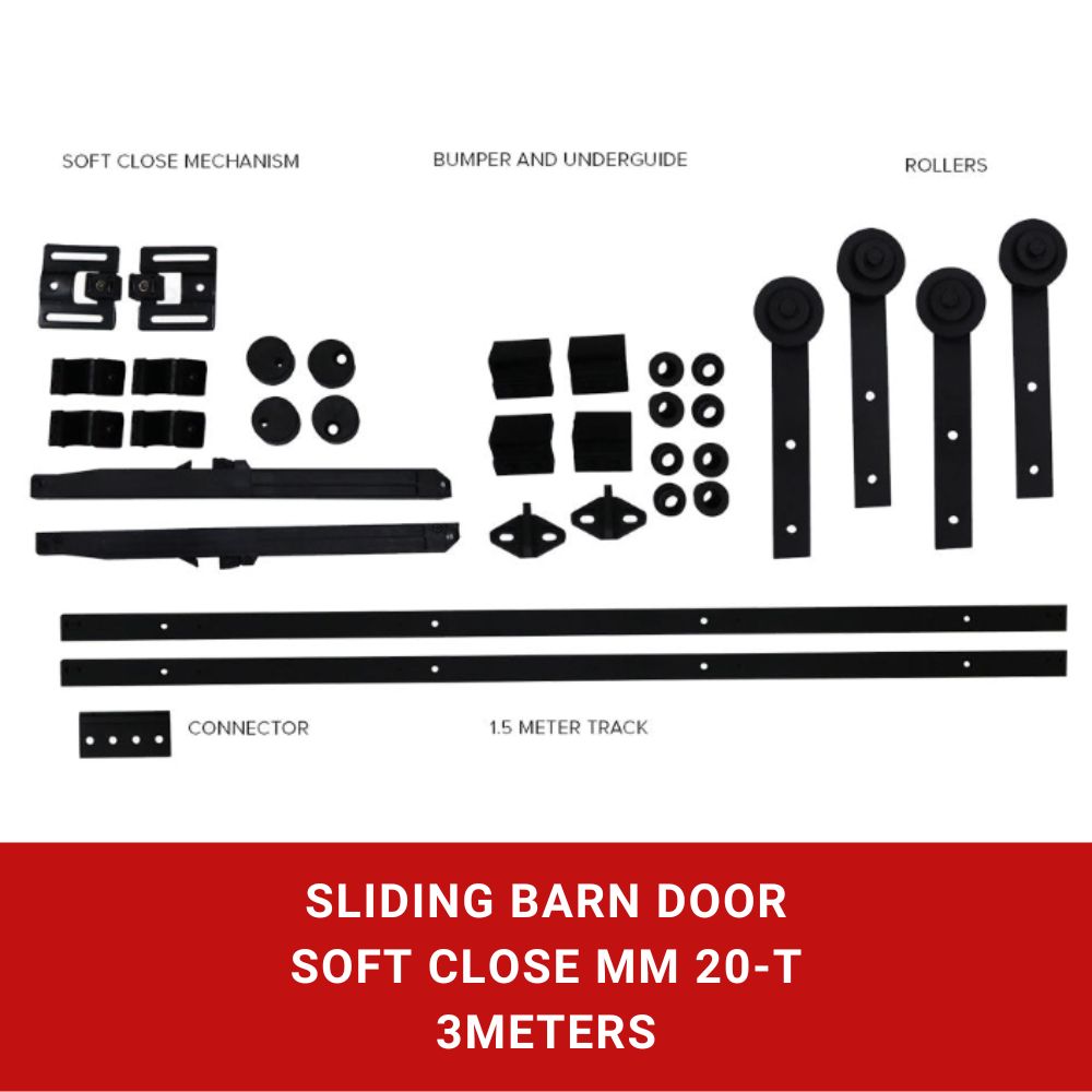 Soft Close Sliding Barn Door Mechanism MM-20T