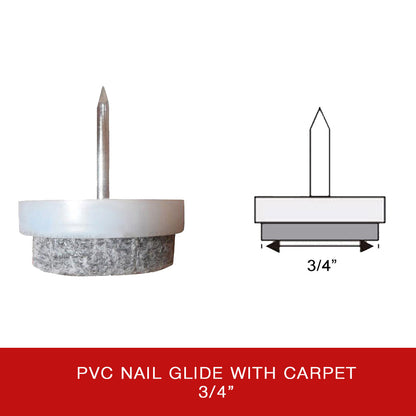 PVC Nail Glide with Carpet (100pcs/pack)