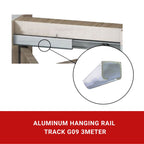 Aluminum G09 Door Track with 280D Nylon Rollers & 3 pcs Wall Bracket