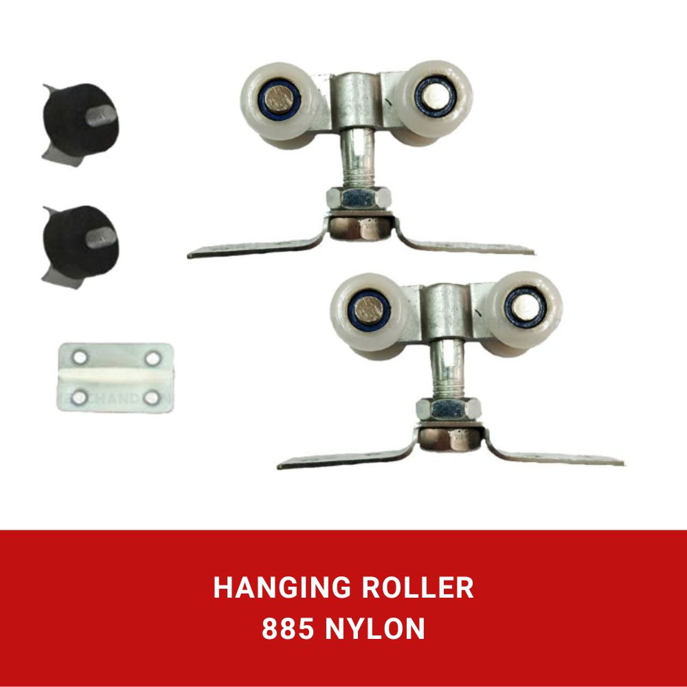Aluminum G09 Door Track with 280D Nylon Rollers & 3 pcs Wall Bracket