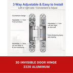 3D Adjustable Invisible Door Hinges