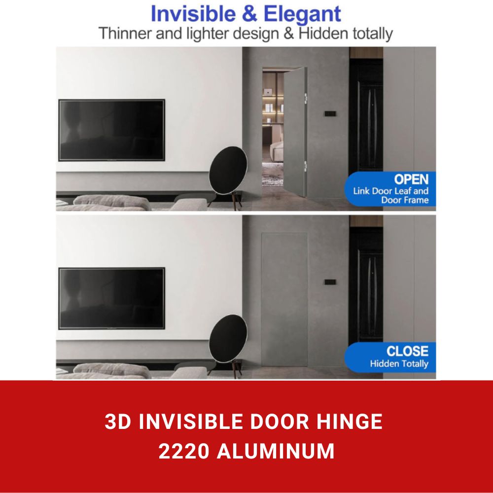 3D Adjustable Invisible Door Hinges