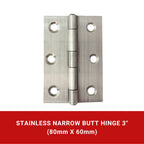 Narrow Butt Hinge (1Pair)