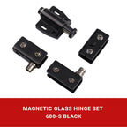 Magnetic Push Glass Hinge Set 600 Single