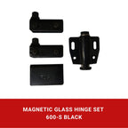 Magnetic Push Glass Hinge Set 600 Single