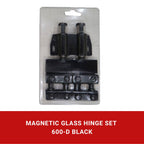 Magnetic Push Glass Hinge Set 600 Double