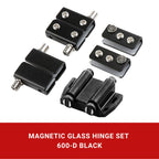 Magnetic Push Glass Hinge Set 600 Double