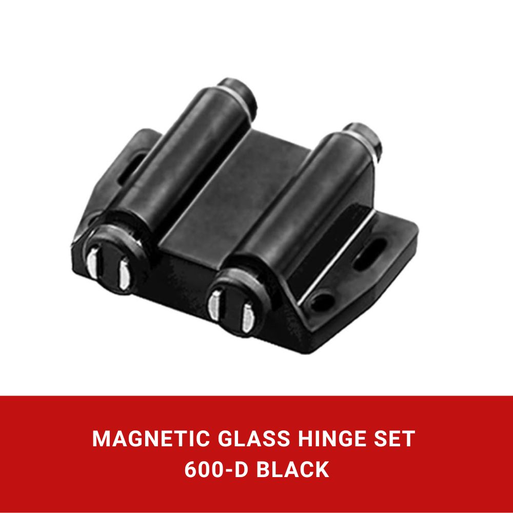 Magnetic Push Glass Hinge Set 600 Double