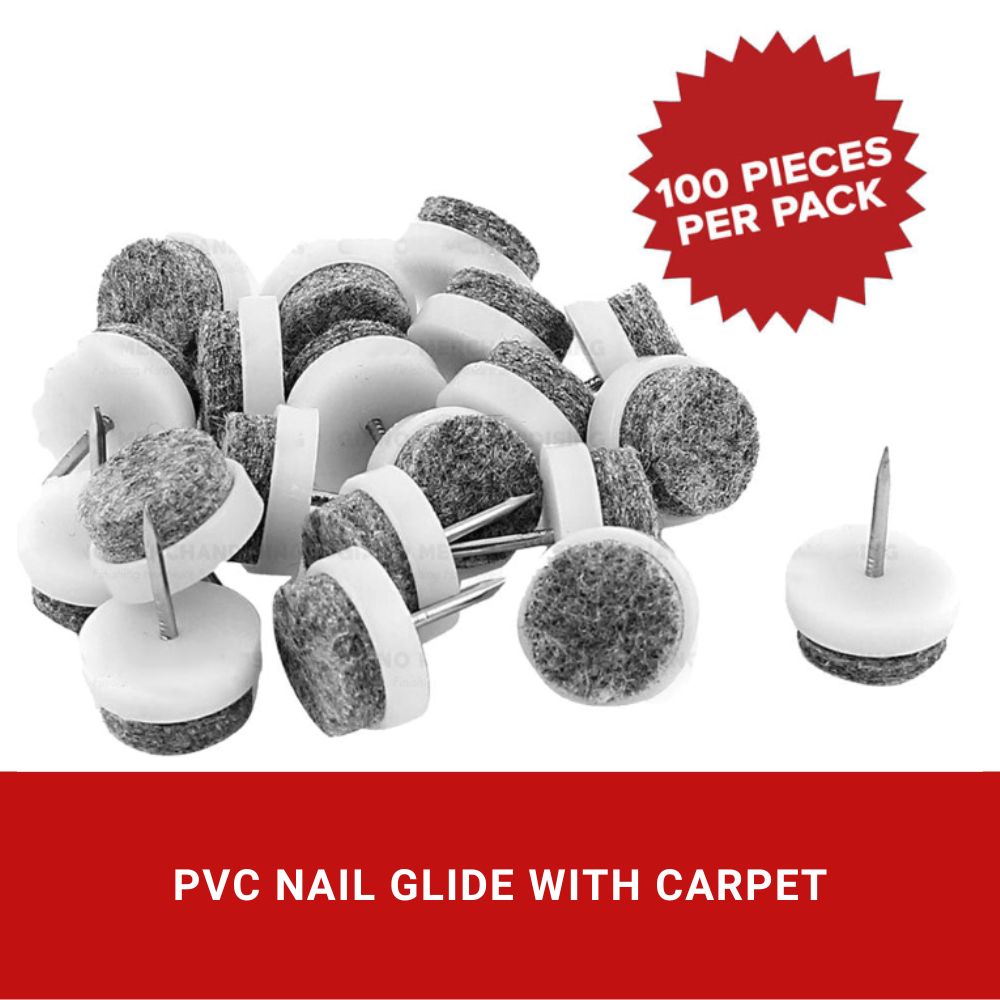 PVC Nail Glide with Carpet (100pcs/pack)