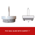 PVC Nail Glide with Carpet (100pcs/pack)