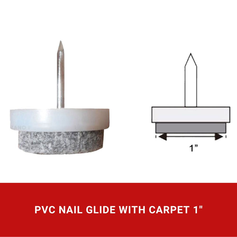 PVC Nail Glide with Carpet (100pcs/pack)