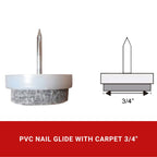 PVC Nail Glide with Carpet (100pcs/pack)