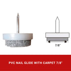 PVC Nail Glide with Carpet (100pcs/pack)