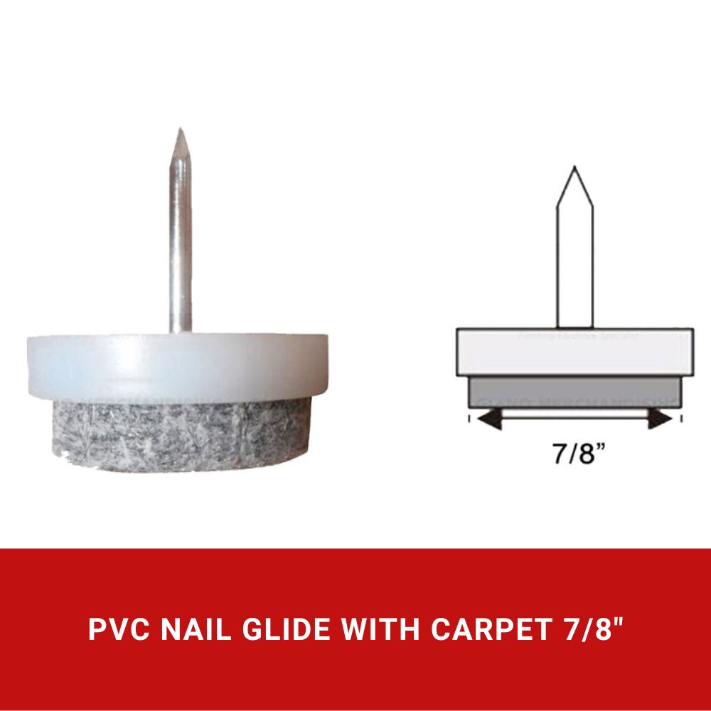 PVC Nail Glide with Carpet (100pcs/pack)