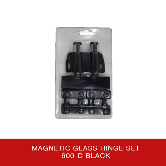 Magnetic Push Glass Hinge Set 600 Double