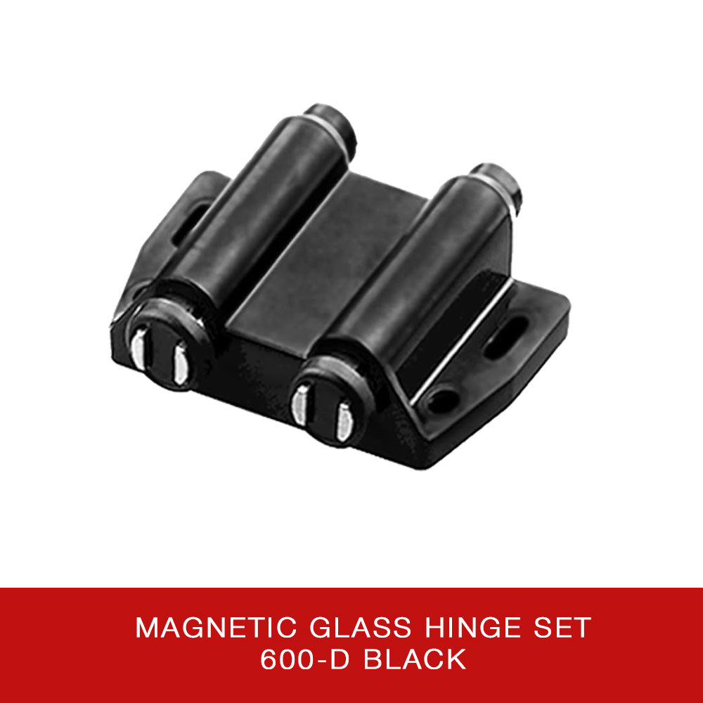 Magnetic Push Glass Hinge Set 600 Double