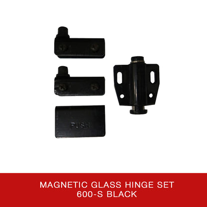 Magnetic Push Glass Hinge Set 600 Single