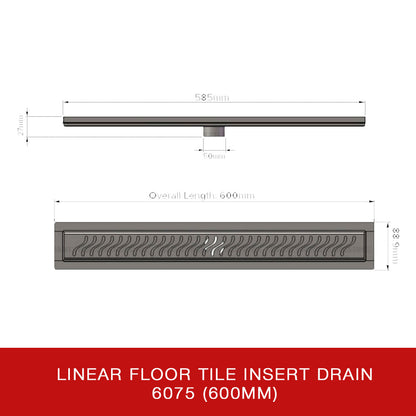 Linear Floor Tile Insert Drain 6075