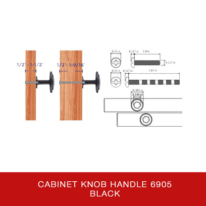 Cabinet Knob Handle 6905 BLK