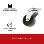 Steel Caster Wheel (4pcs)