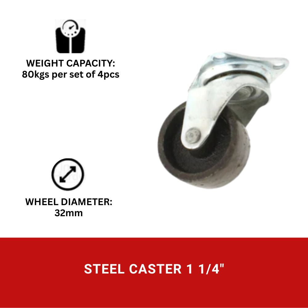 Steel Caster Wheel (4pcs)