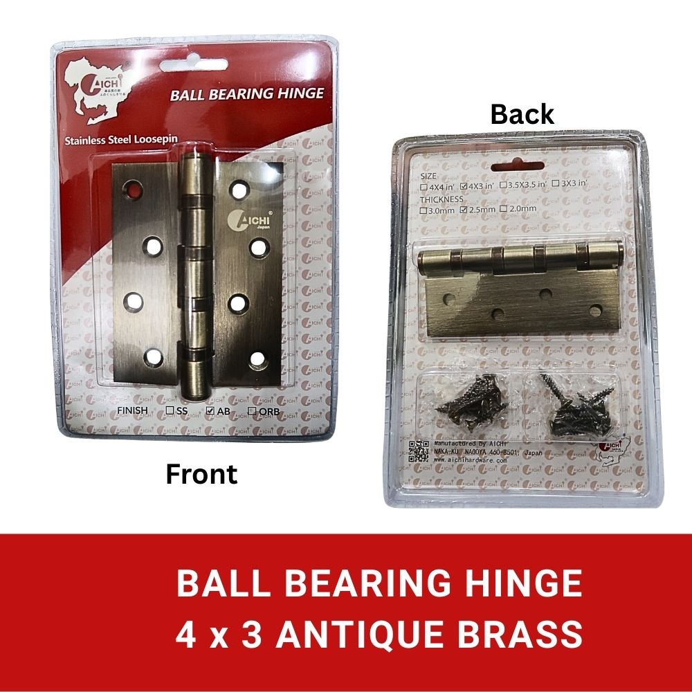Stainless Steel Ball Bearing Hinges 4x3x2.5mm Antique Brass