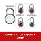 Combination Padlock 50mm