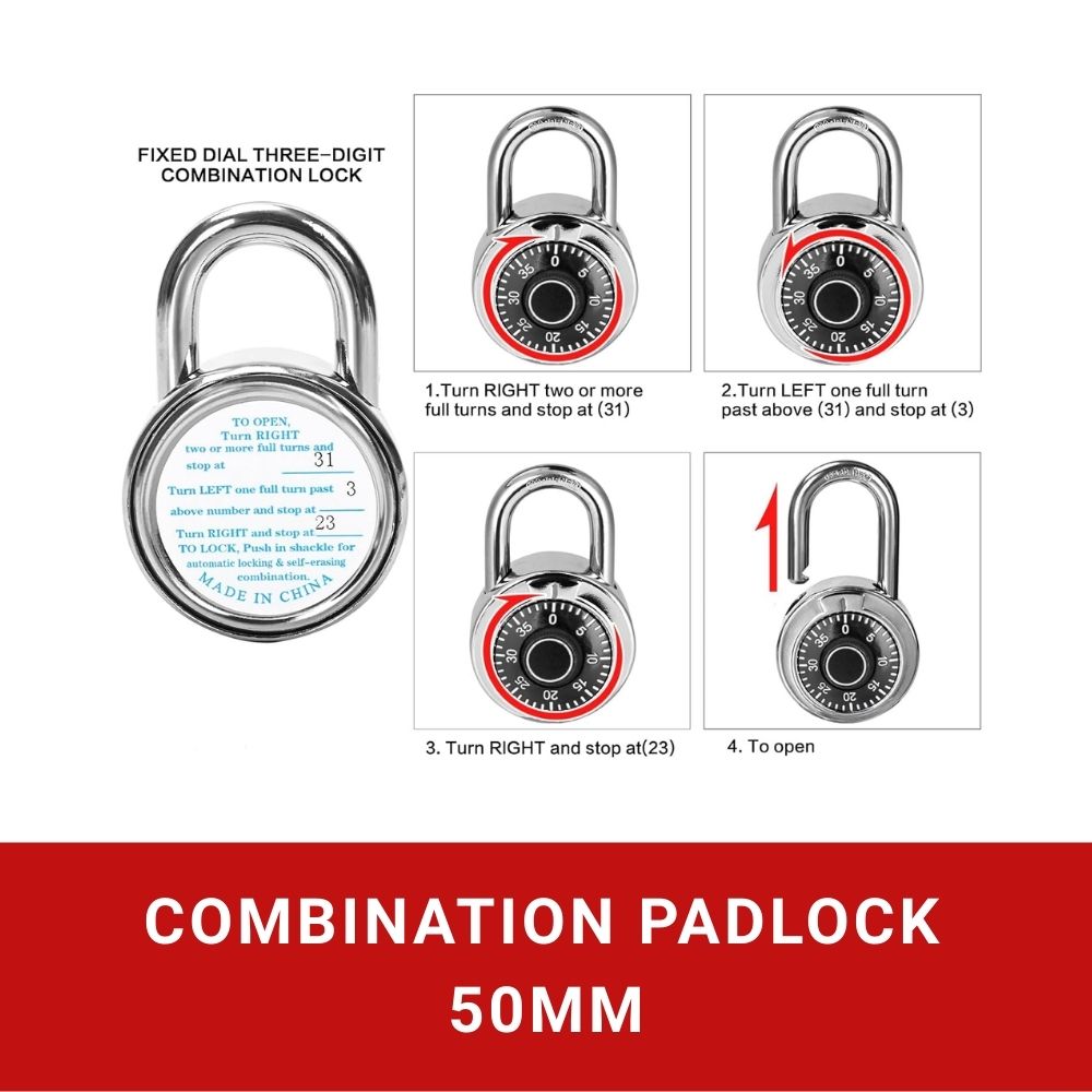 Combination Padlock 50mm