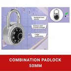 Combination Padlock 50mm