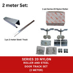 Steel Door Track + Series 20 Roller + 4301 Wall Bracket