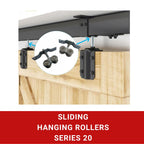 Steel Door Track + Series 20 Roller + 4301 Wall Bracket