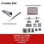 Steel Door Track + Series 20 Roller + 4301 Wall Bracket