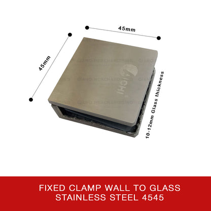 Fixed Clamp Wall to Glass 4545