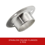 Stainless Round Flanges (2pcs)